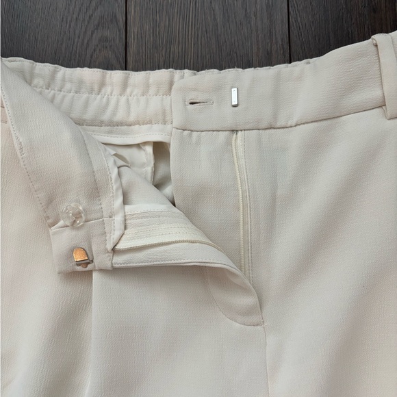 DKNY Wide Leg Trousers High Waisted Beige 10 - Picture 15 of 15